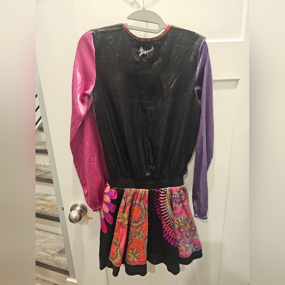 Desigual Girls Long Sleeve Mandala Print Dress Size 13/14 Colorful Boho - Picture 5 of 12